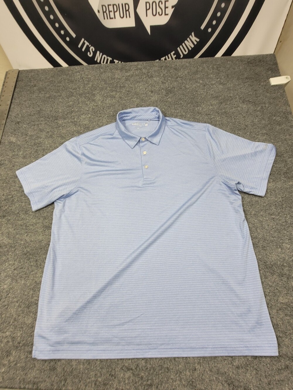 Walter Hagen Mens Signature 11 Majors Short Sleeve Polo Style Shirt Blue Sz XXL